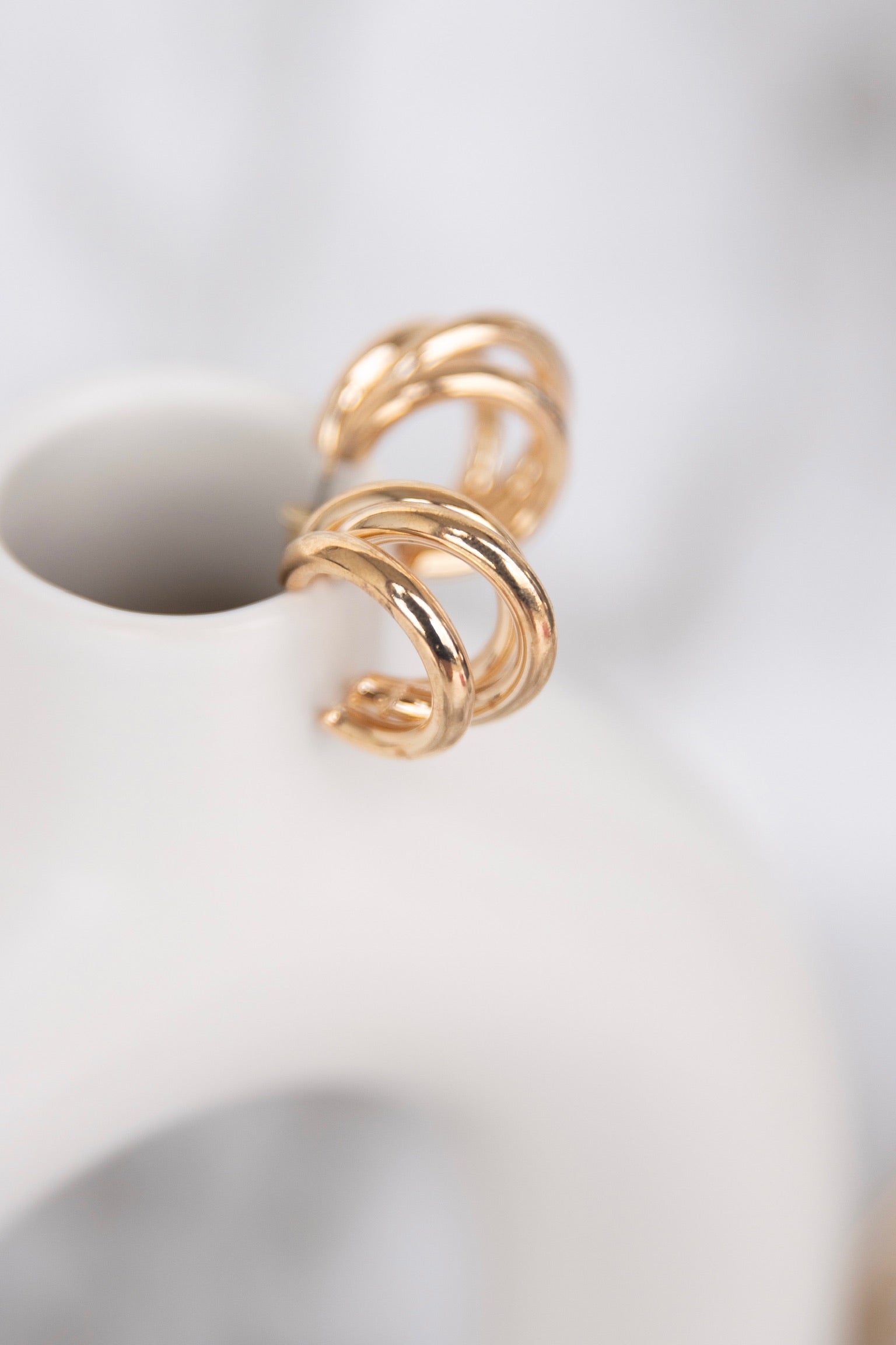 Mini Three Ring Hoop Silver