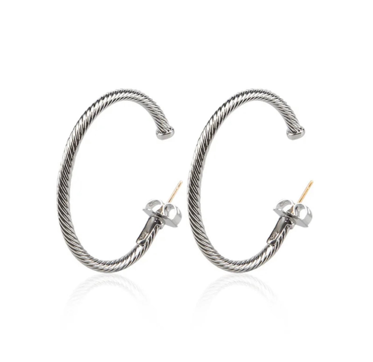 Classic cable earrings