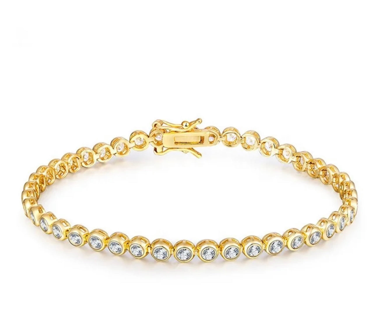 Bezel diamond bracelet