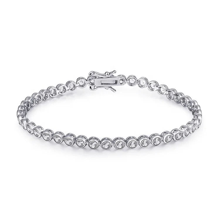 Bezel diamond bracelet