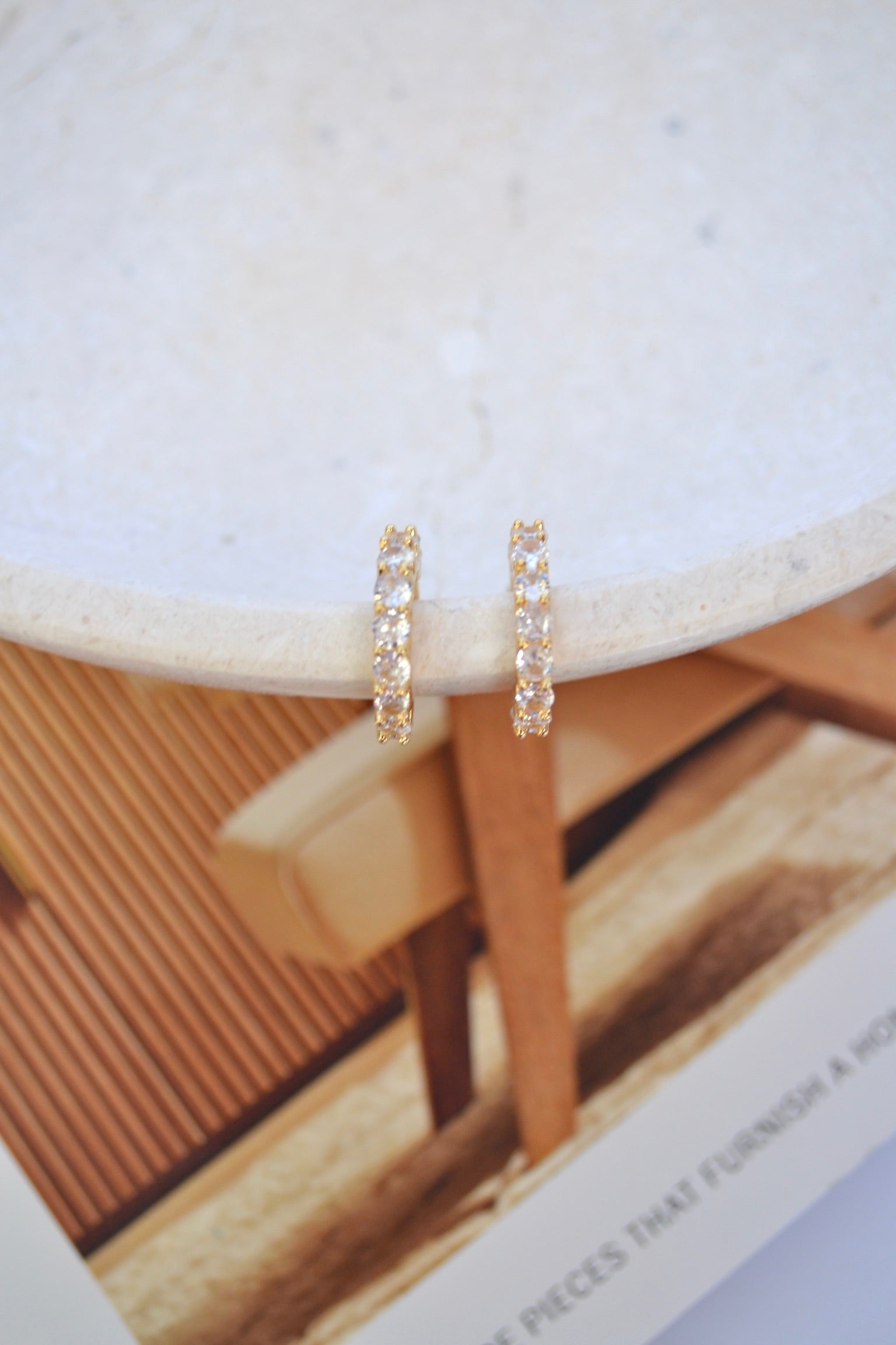 Bella Gold Diamond Hoop