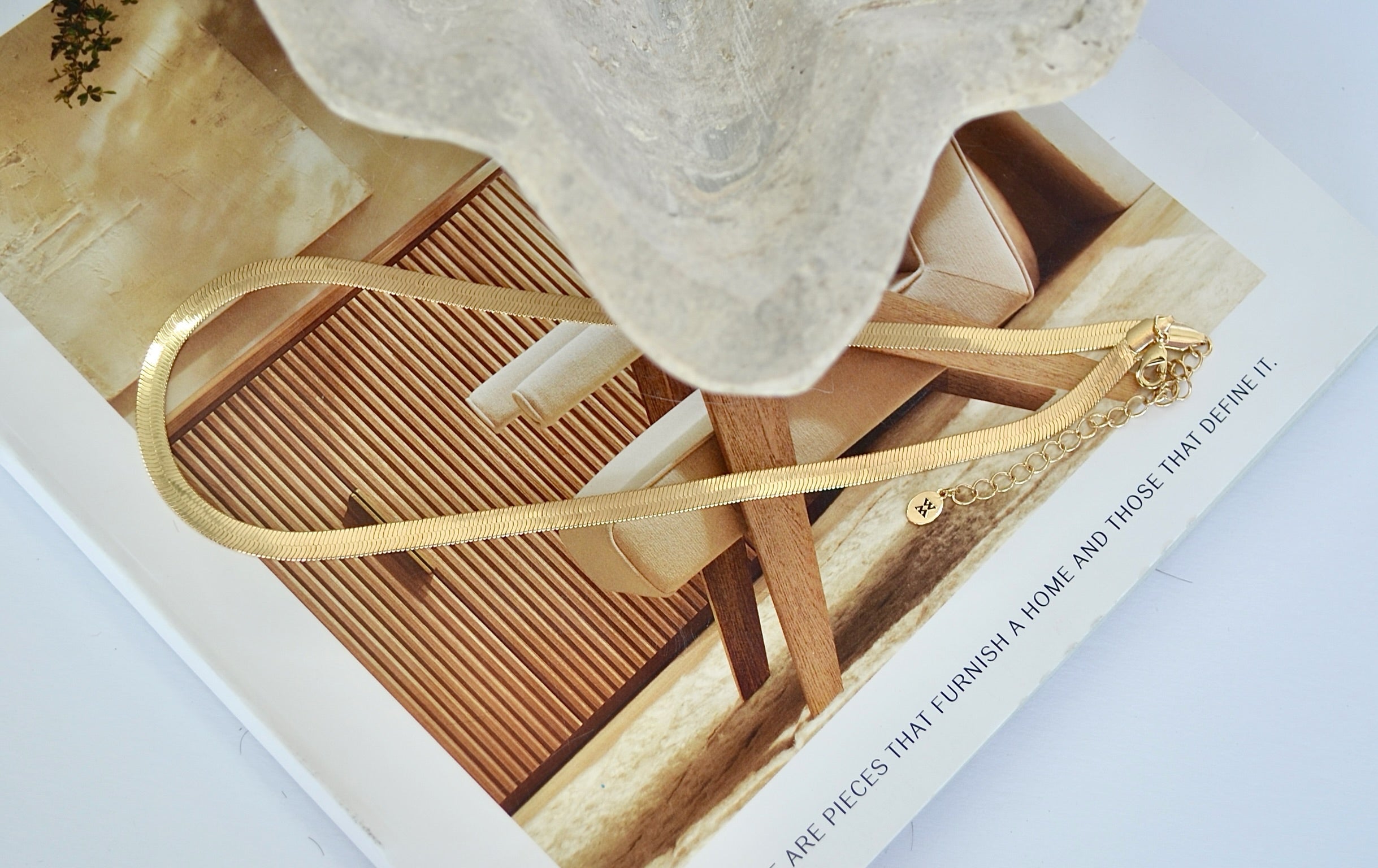 Large Herringbone Necklace