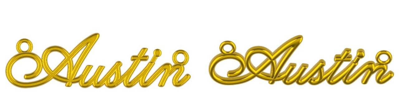 Script name necklace
