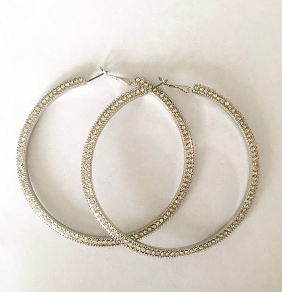 glam hoops | silver