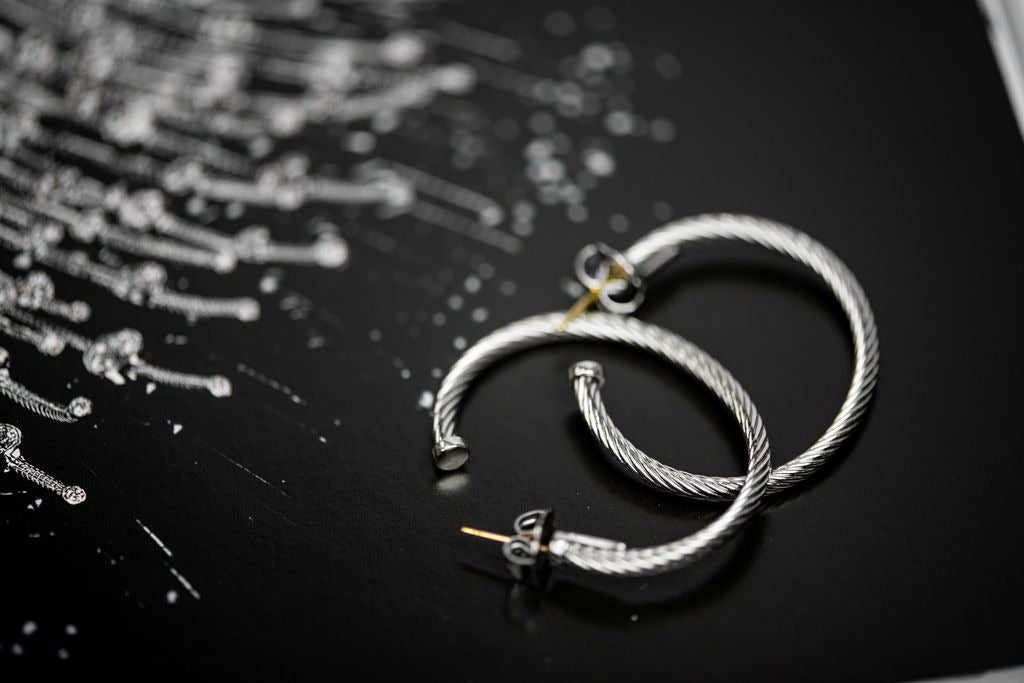 Classic cable earrings